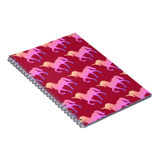 Rosa Unicorn-Notebook Notizblock (Rechte Seite)