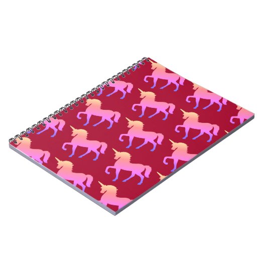 Rosa Unicorn-Notebook Notizblock (Linke Seite)