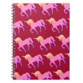 Rosa Unicorn-Notebook Notizblock (Vorderseite)