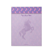 Rosa Unicorn Notizblock (Rotiert)
