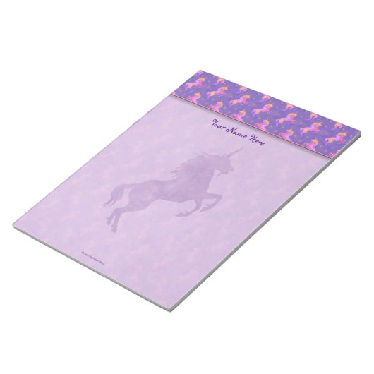 Rosa Unicorn Notizblock (angewinkelt)
