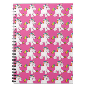 Rosa Unicorn-Regenbogen kacken Anmerkungs-Buch Notizblock