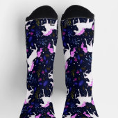 Rosa Unicorn Socken (Oben)
