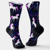 Rosa Unicorn Socken (Gewinkelt)
