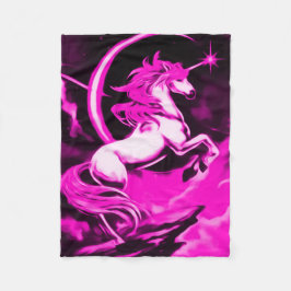 Rosa Unicorn-Spritzpistolen-Kunst-Fleece-Decke Fleecedecke