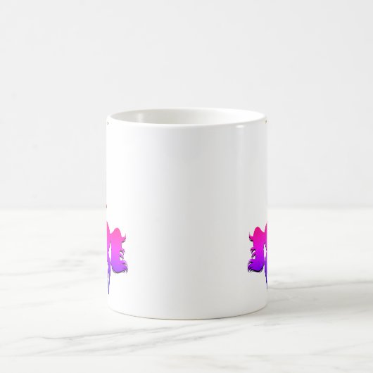 Rosa UNICORN Stars Personalisiert Kaffeetasse (Mittel)
