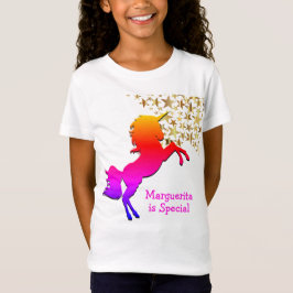 Rosa UNICORN Stars Personalisiert T-Shirt