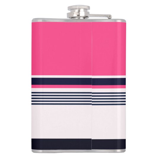 Rosa Uniformstreifen Flachmann (Rückseite)