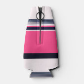 Rosa Uniformstreifen Flaschenkühler (Rückseite)