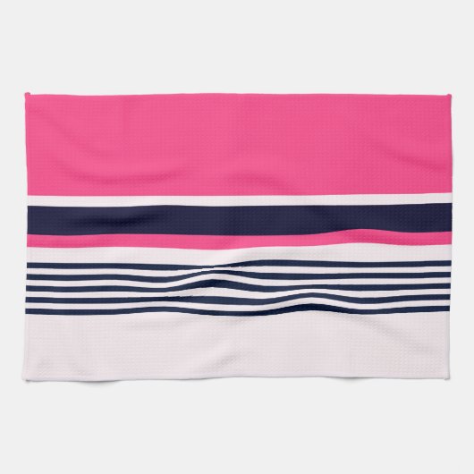 Rosa Uniformstreifen Geschirrtuch (Horizontal)