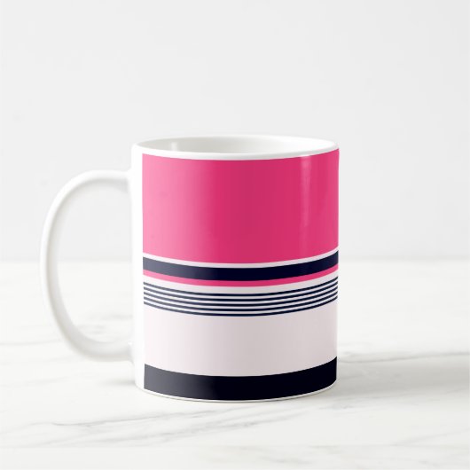 Rosa Uniformstreifen Kaffeetasse (Links)