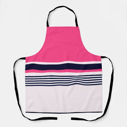 Rosa Uniformstreifen Schürze (Vorderseite)
