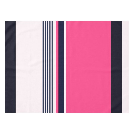 Rosa Uniformstreifen Tischdecke (Vorderseite (Horizontal))