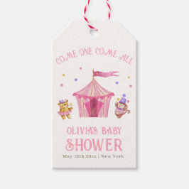 Rosa Unique Circus Bear Monkey Baby Dusche Geschenkanhänger