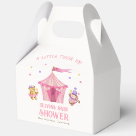 Rosa Unique Circus Bear Monkey Baby Dusche Geschenkschachtel