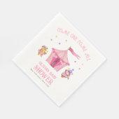 Rosa Unique Circus Bear Monkey Baby Dusche Serviette (Ecke)