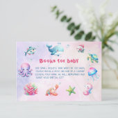 Rosa unter dem Meer Babyduschbücher für Kinder Begleitkarte (Stehend Vorderseite)