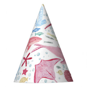 Rosa unter dem Meer Geburtstag Partyhütchen