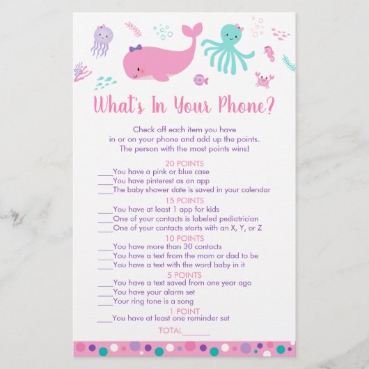 Rosa unter dem Meer Was in deinem Handyspiel ist (Vorderseite)