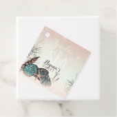 Rosa Unter den Muscheln Strand Sweet 16 Party Geschenkanhänger (Beispiel)