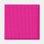 rosa Untergrund mit weißen Polka-Punkten Magnet (Vorne)