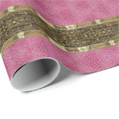 Rosa Unterkunft Schöner Streifen Geschenkpapier (Rolleneckpunkt)