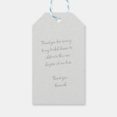 Rosa Unterlage mit Monogramm Geschenkanhänger (Rückseite)