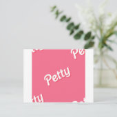 rosa Unterlage Postkarte (Stehend Vorderseite)