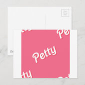rosa Unterlage Postkarte (Vorne/Hinten)