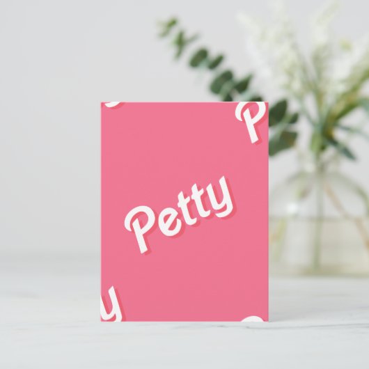 rosa Unterlage Postkarte (Stehend Vorderseite)