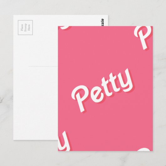 rosa Unterlage Postkarte (Vorne/Hinten)