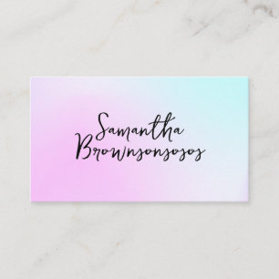 Rosa Unterschrift Soft pastel minimalist Visitenkarte