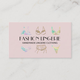 Rosa Unterwäsche Mädchen Shop Wäsche Kleidung Visitenkarte