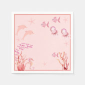 Rosa Unterwasser-Babydusche Serviette (Vorderseite)