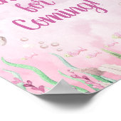 Rosa Unterwasser-Dusch-Dankeschön-Schild Poster (Ecke)