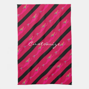 rosa Unterwassermeerjungfrausteigen Küchentuch