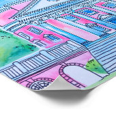 Rosa UVA Rotunda Poster (Ecke)