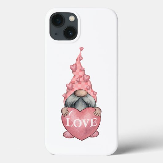 Rosa Valentine Gnome mit Herz Clipart Case-Mate iPhone Hülle (Rückseite)