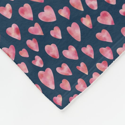 Rosa Valentine Heart Fleece Blanket (Ecke)