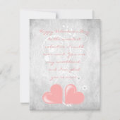 Rosa Valentine Hearts Flat Note Card Mitteilungskarte (Vorderseite)