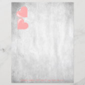 Rosa Valentine Hearts Personalisiertes Papierblatt (Vorderseite)