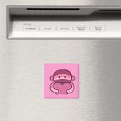 Rosa Valentine Sock Monkey Merchandise Magnet (In Situ (Geschirrspüler))