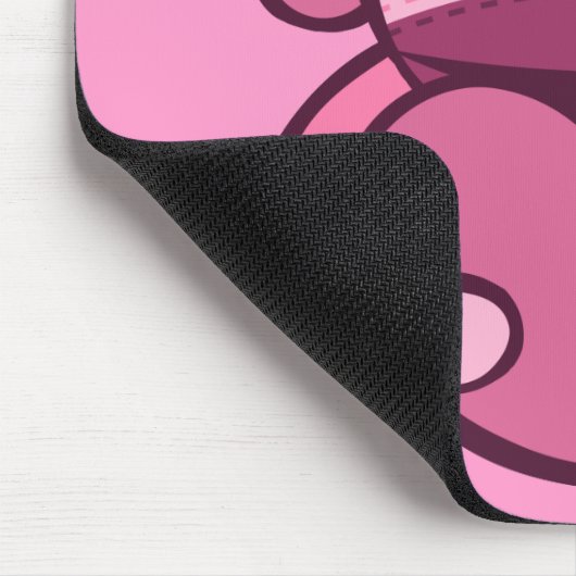 Rosa Valentine Sock Monkey Merchandise Mousepad (Ecke)