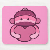 Rosa Valentine Sock Monkey Merchandise Mousepad (Vorne)