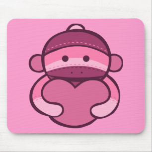 Rosa Valentine Sock Monkey Merchandise Mousepad
