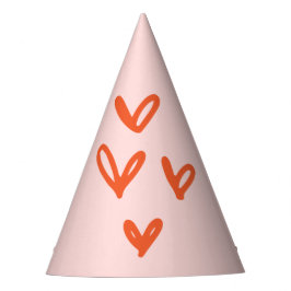 Rosa Valentiner Themed Party Hat mit Herz Partyhütchen