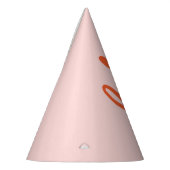 Rosa Valentiner Themed Party Hat mit Herz Partyhütchen (Links)