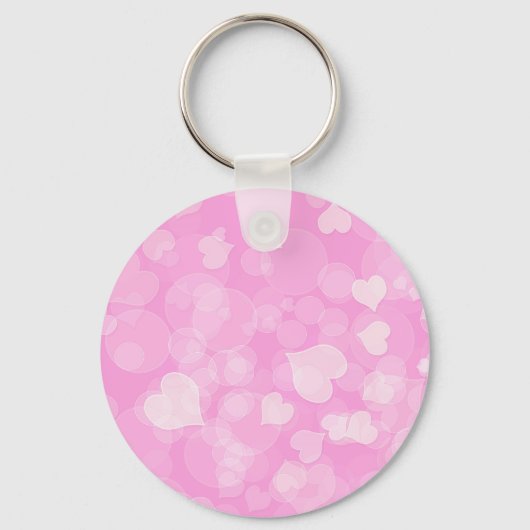 Rosa Valentine's Hearts Geschenk. Text Schlüsselanhänger (Rückseite)