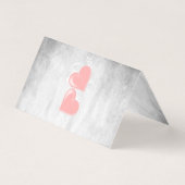 Rosa Valentinhörenkarte (Rückseite)