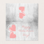 Rosa Valentinhörenkarte (Außenseite Aufgefaltet)